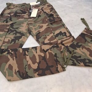 New mnml Vintage Cargo Pants Mens 30x30 Camo Streetwear Green Military Unisex